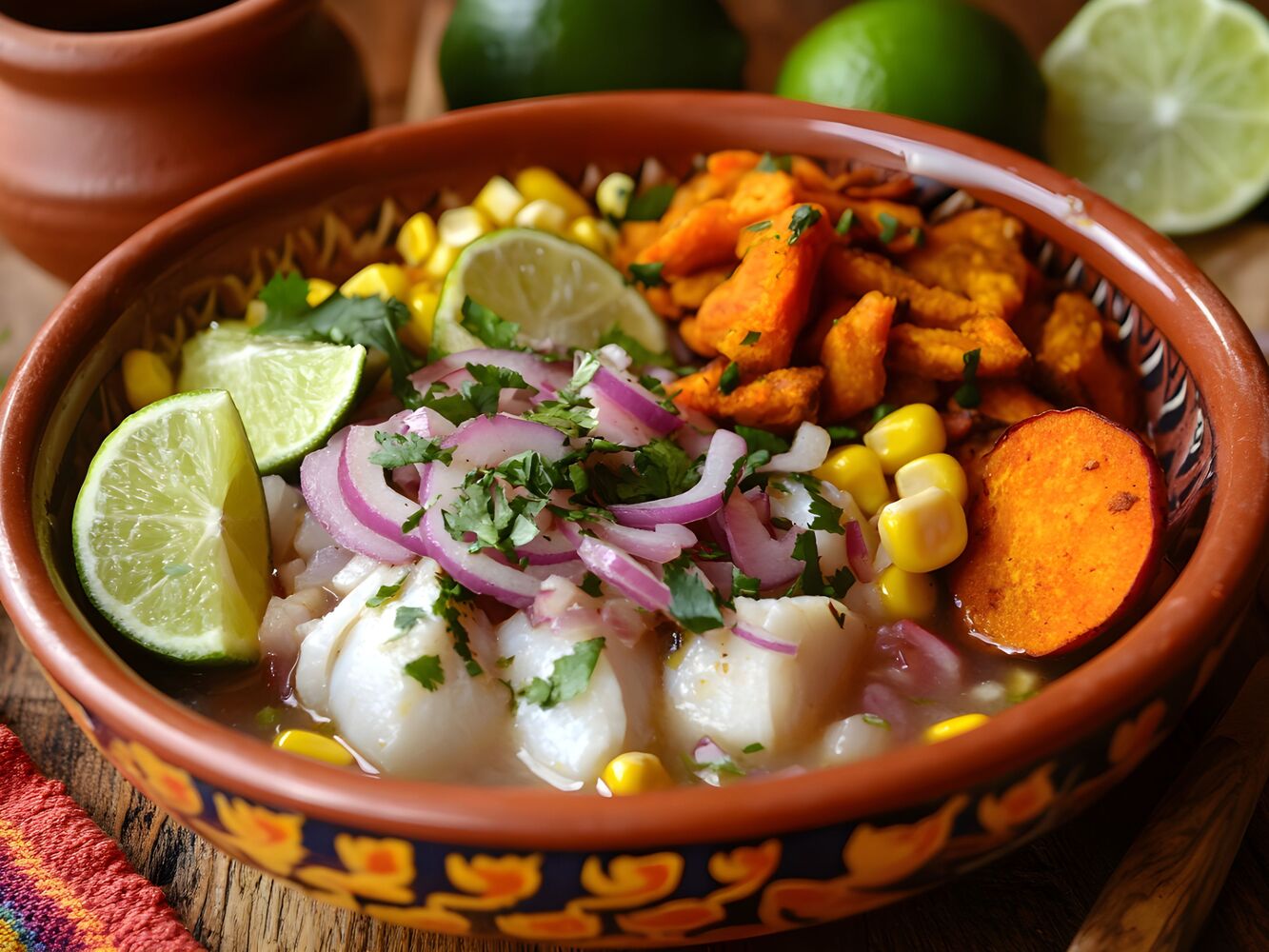 Ceviche mit Suesskartoffel