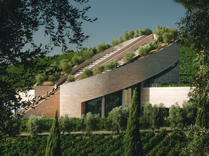 Fusion von Weinbau und Architektur